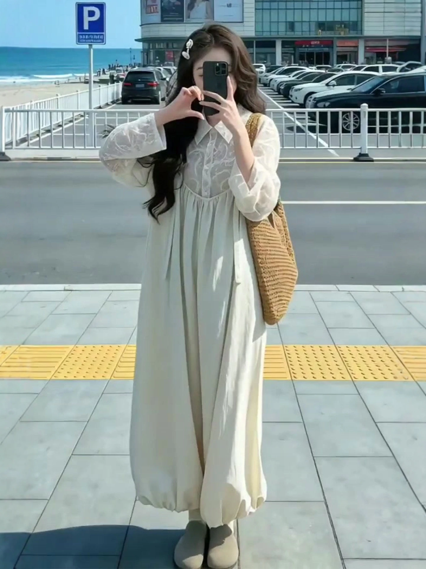 Embroidered Shirt And Wide Leg Pants Set plus Size Women's Fashion Ensemble Autumn Casual Wear High Waist Button up Polyester