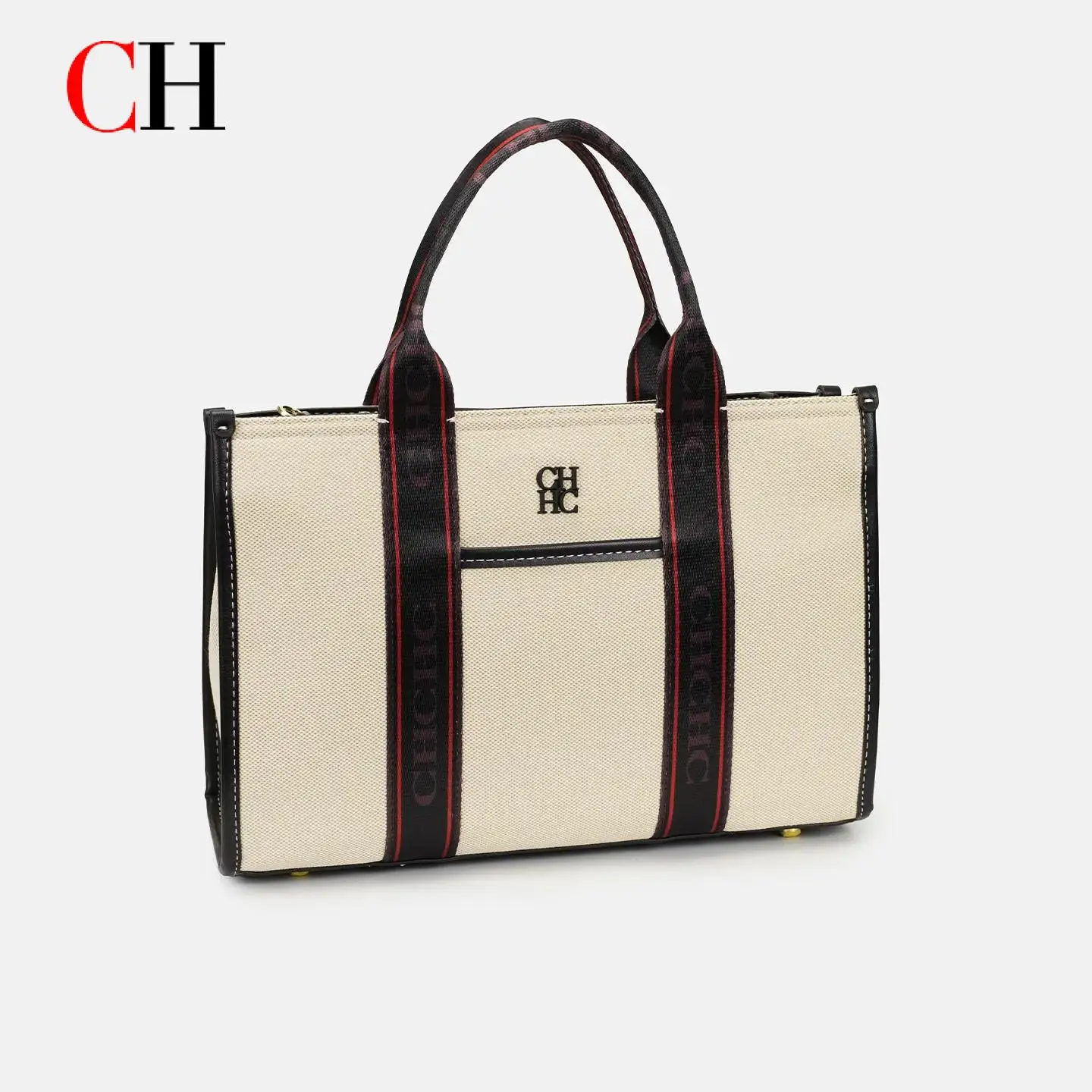 CH Minimalist Style 2026 New Design Square Handbag Women's Canvas Bag European and American Fashion Handbag Crossbody Bag