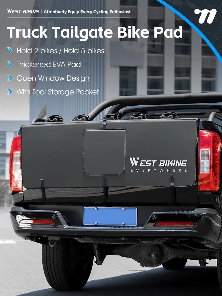 WEST BIKING Pickup Truck Heckklappe Fahrrad Transport Schutz Pad Fahrrad Reise Anti-scratch Feste Rack MTB Rennrad Zubehör – Detail 1