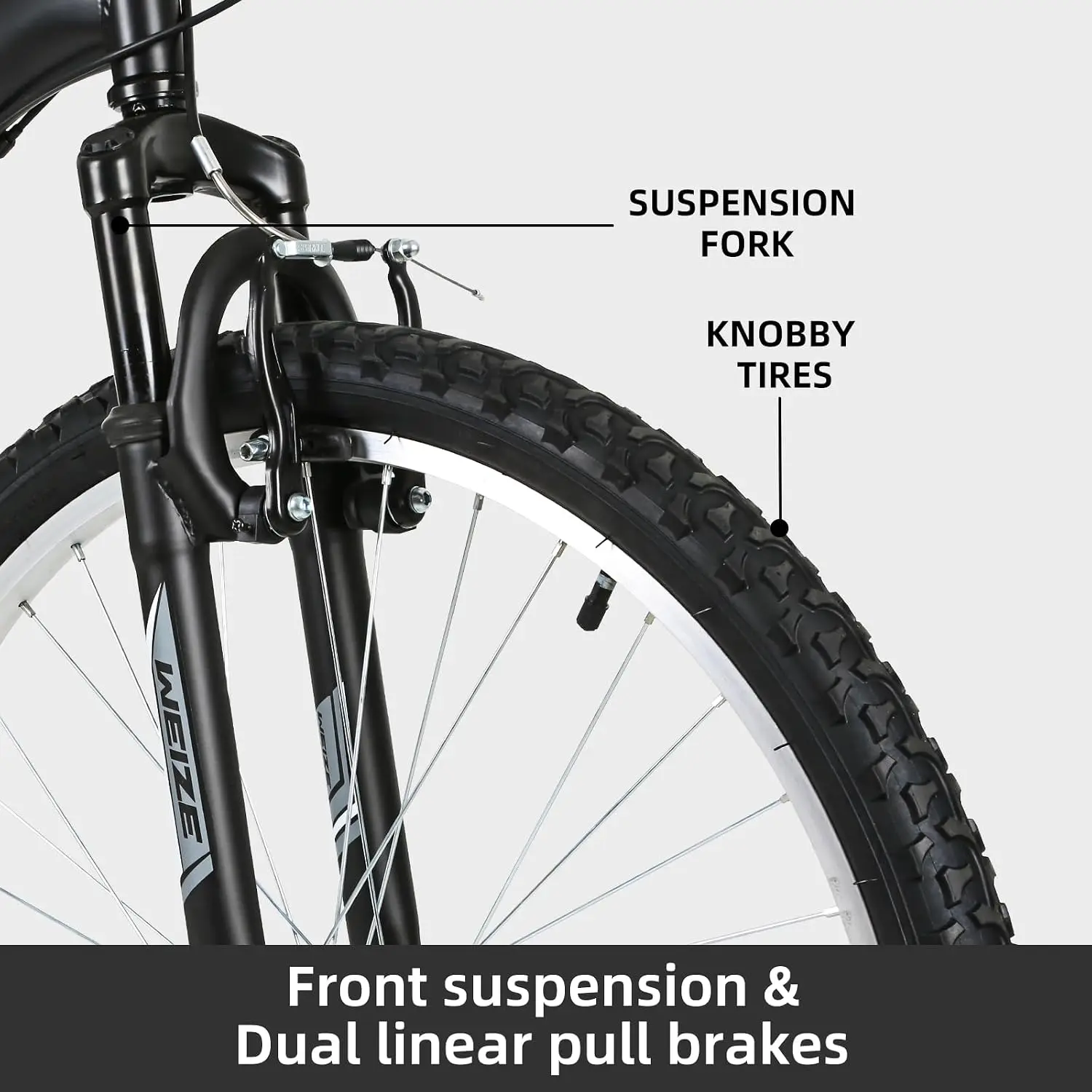 Outdoor Cycling 18-Speed High-Carbon Steel Dual Full Suspension Adjustable Ergonomic Seat with Suspension Fork, Multicolor