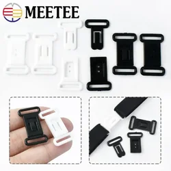 50sets Meetee 12.5mm Plastic O Ring Adjustable Buckles Clasps Hooks DIY Bow Tie Buckle for Bra Underwear Sewing Accessories