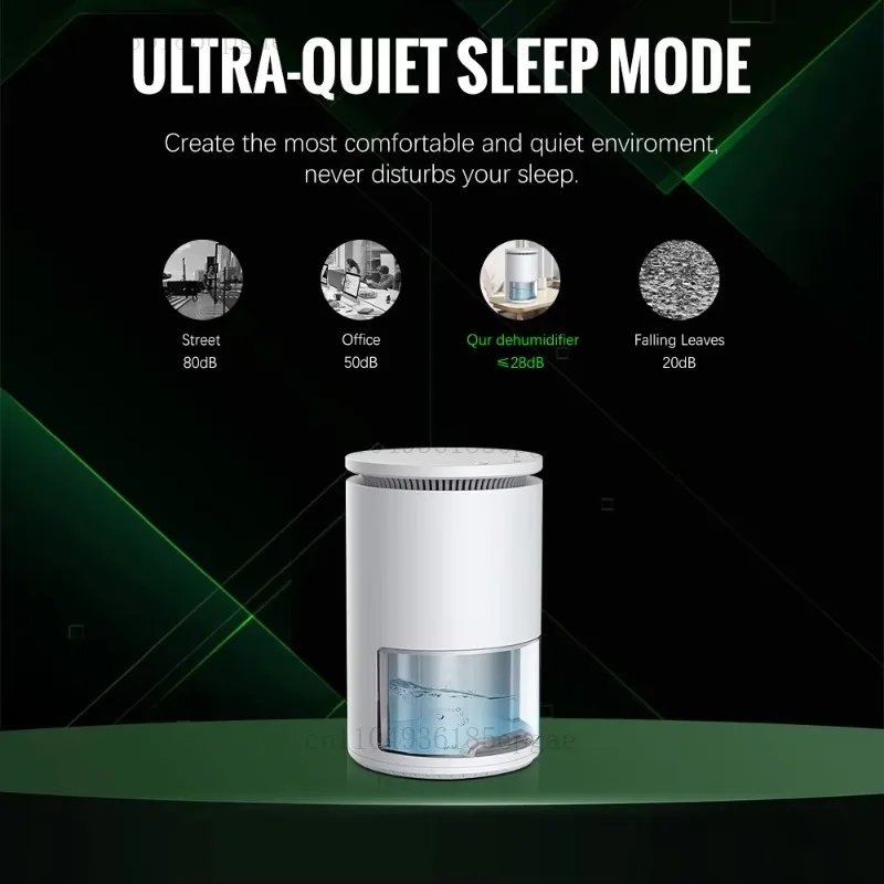 

New 1L Dehumidifier, 7-color Light Automatically Turned Off At Full Water Level, Dehumidifier, Portable Small
