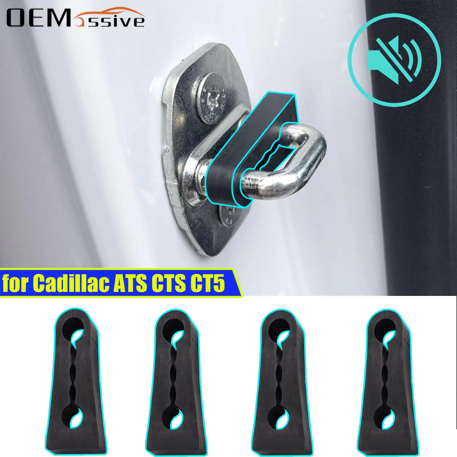 

Door Lock Buffer Damper For Lexus NX LX RX IS ES GX Soundproof Insulation Quiet Deaf Creaking Noise Seal Stopper Deadener