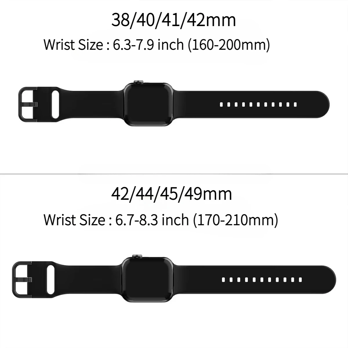Soft Liquid Silicone Watch Band for Apple Watch 38 40 41 42 44 45 49mm Sport Strap for iWatch SE 11 10 9 8 7 6 5 4 3 2 1 Ultra