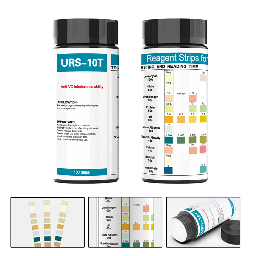 Early Identification Of Health Issues URS Urine Test Strips Leukocytes Detection Ketones Detection Nitrite Measurement