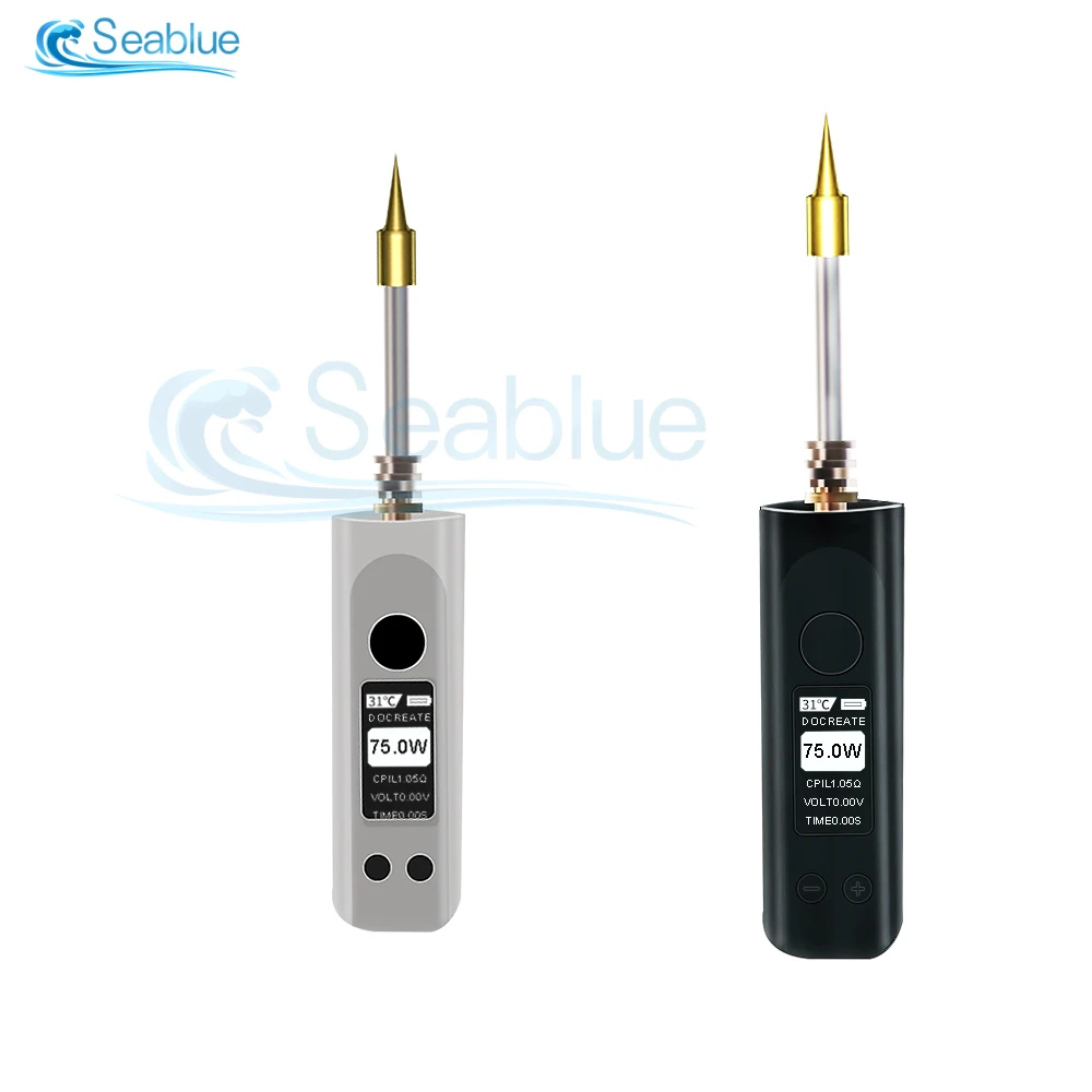 Portable Soldering Iron Kit 75W with Ceramic Heater Soldering Tool Fast Heating with Soldering Iron Tip and Wire Repair Tool