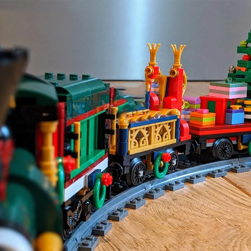 1084pcs MOC Motorized Improved Train Creator Creator Expert Model Building Blocks Birthday Art 3D Education Display Craft DIY