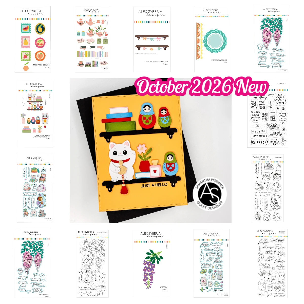 Lucky Cat & Matryoshka Die Metal Cutting Dies and Stamps Template DIY Scrapbooking Album Paper Card Decoration Embossing Craft