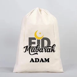 Personalized custom name Eid Mubarak sack baby boy girl first 1st Ramadan bag Muslim Islamic Kareem Decoration family kid Gift