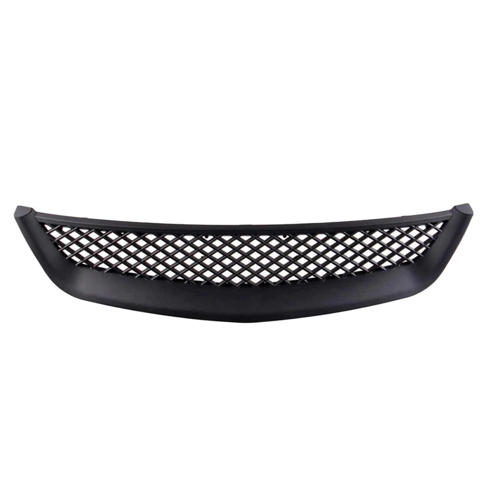 Glossy Black Front Engine Hood Mesh Grille Bumper Racing Grill for Honda Civic JDM Type R 2001-2003 2DR/4DR EM/ES