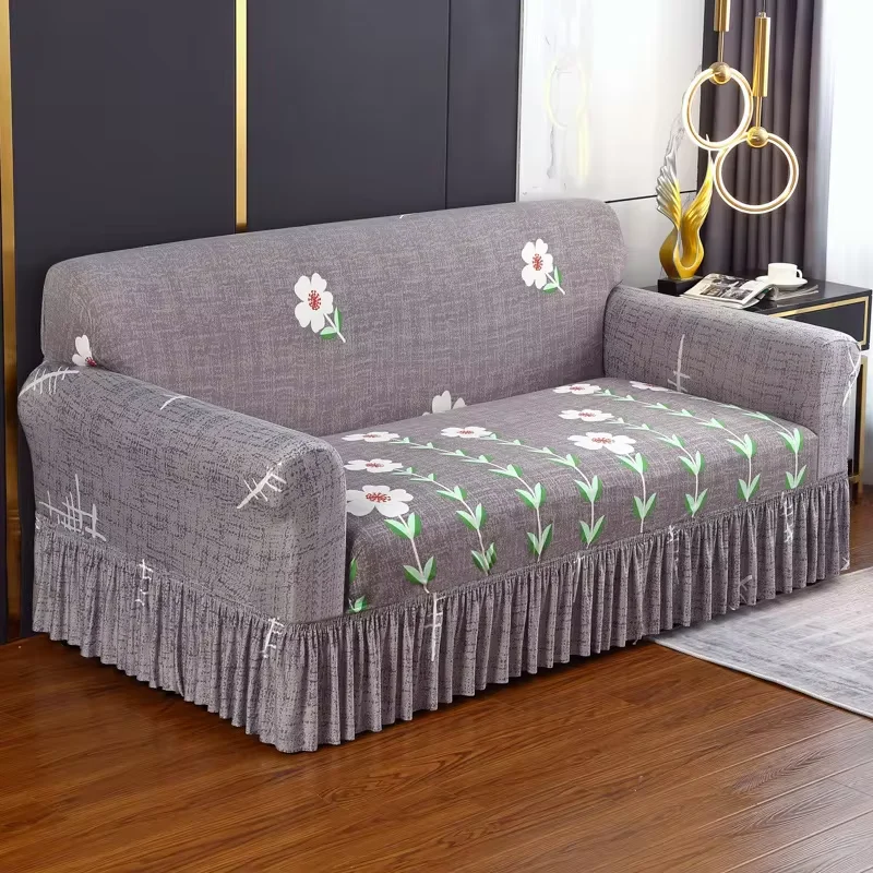 

Living Room Universal All-Wrap Elastic Sofa Cover Cover Four Seasons Universal Skirt Sofa Cover Cover Cloth Towel