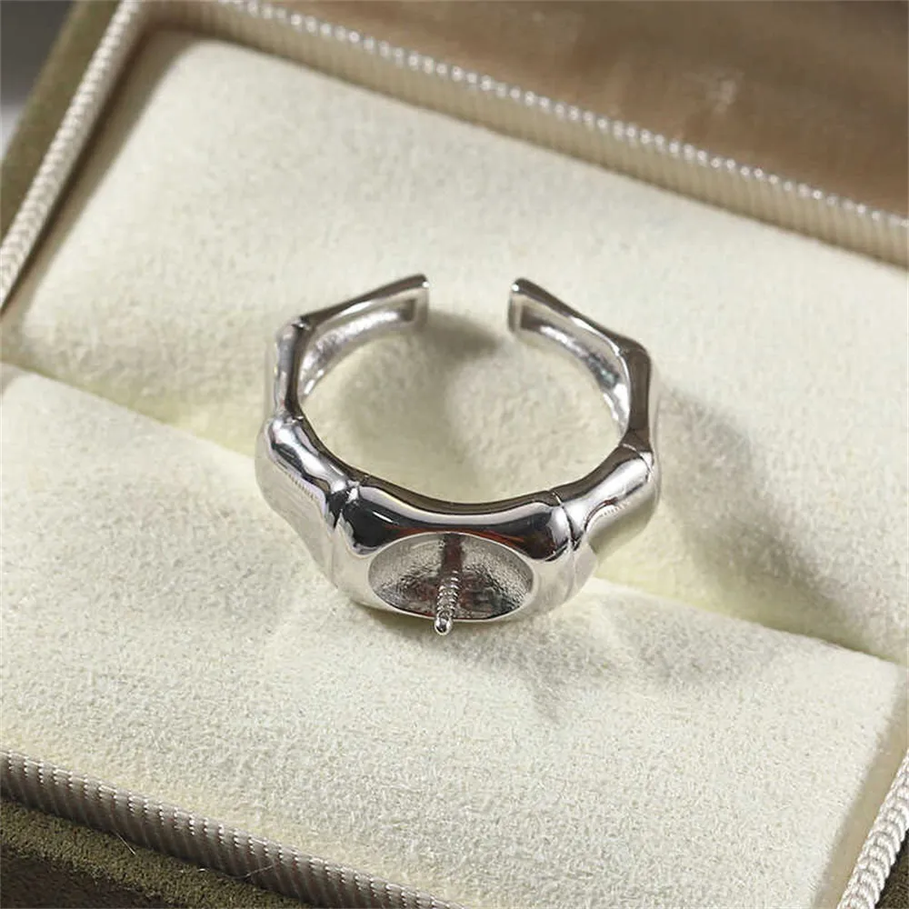 Solid S925 Sterling Silver Pearl Ring Settings Findings & Accessories - for Jewelry Making Bulk Wholesale Craft Supplies 10-14mm
