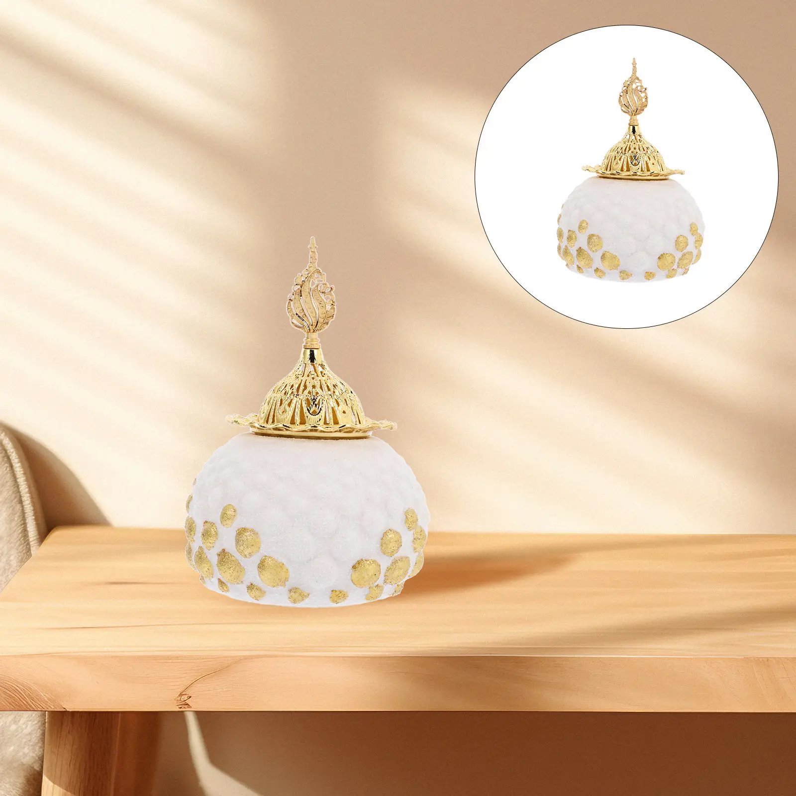 Premium Ceramic Incense Burner Middle East Design Decorative Censer for Yoga Meditation Sauna Kitchen Bedroom Desktop