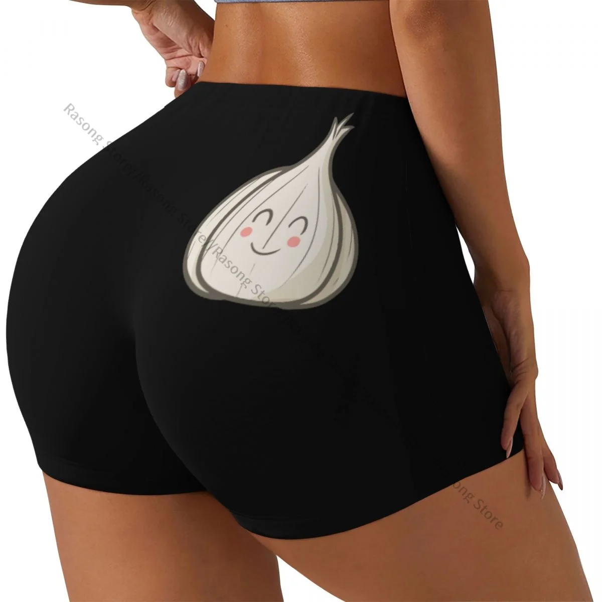 

Женские шорты для йоги, милый чеснок, улыбающийся скребок, подтяжка ягодиц, комфортный фитнес-зал