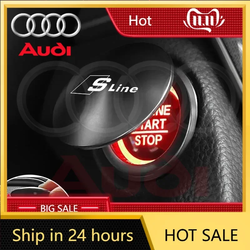 

2025 HotCar One-click Start Button Protection Cover For Audi Sline A6 C5 C6 C7 C8 A4 B5 B6 B7 B8 B9 S3 S4 S5 Q3 8U Interior Deco