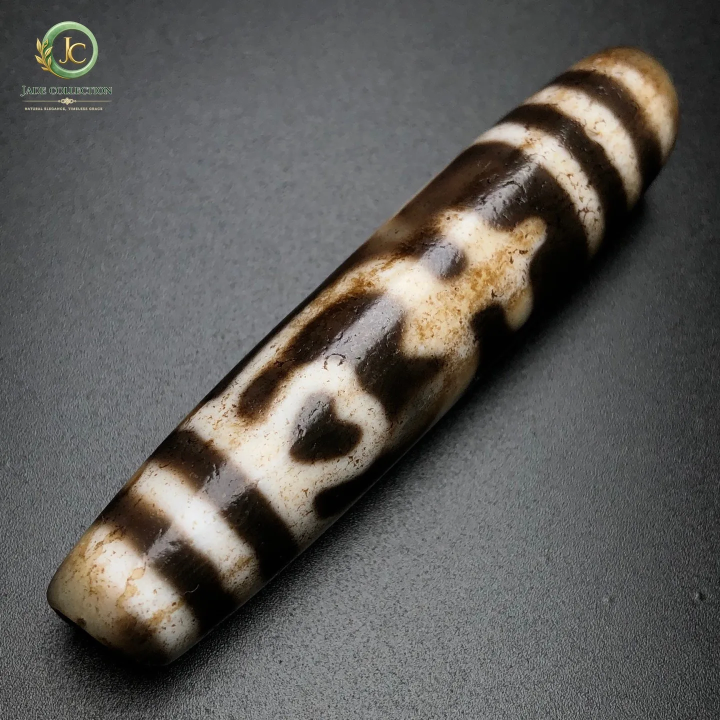 Rare Tibetan Buddhism Agate Aquarius Dzi Bead Amulet Necklace Pendant Z3863