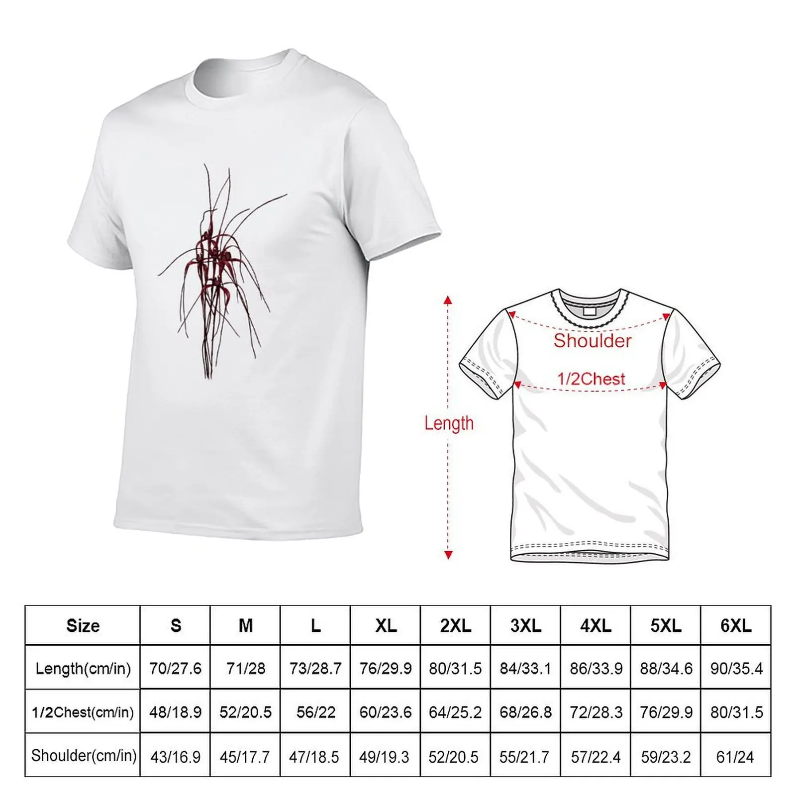 Blood Spider Orchid T-Shirt summer shirt Luxury man Men's t-shirt