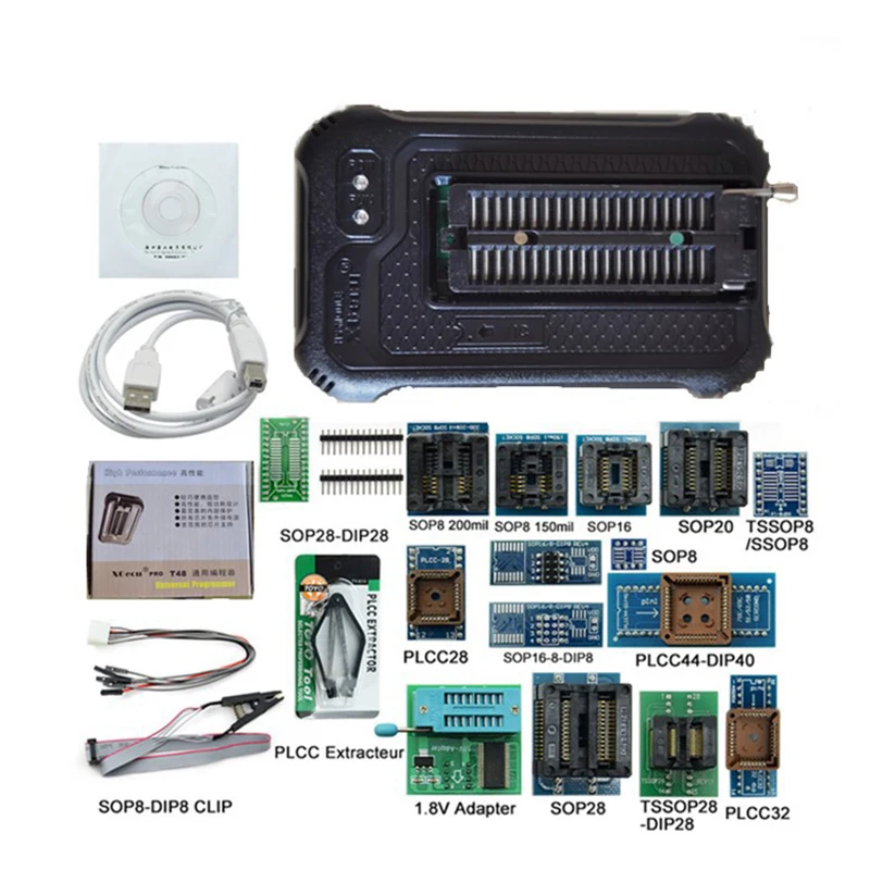 

TL866II PLUS Hi-Speed Universal USB Programmer, Laptop, Car Motherboard, BIOS Upgrade, Liquid TV Online ISP Burner 42 Kit T48 Ho