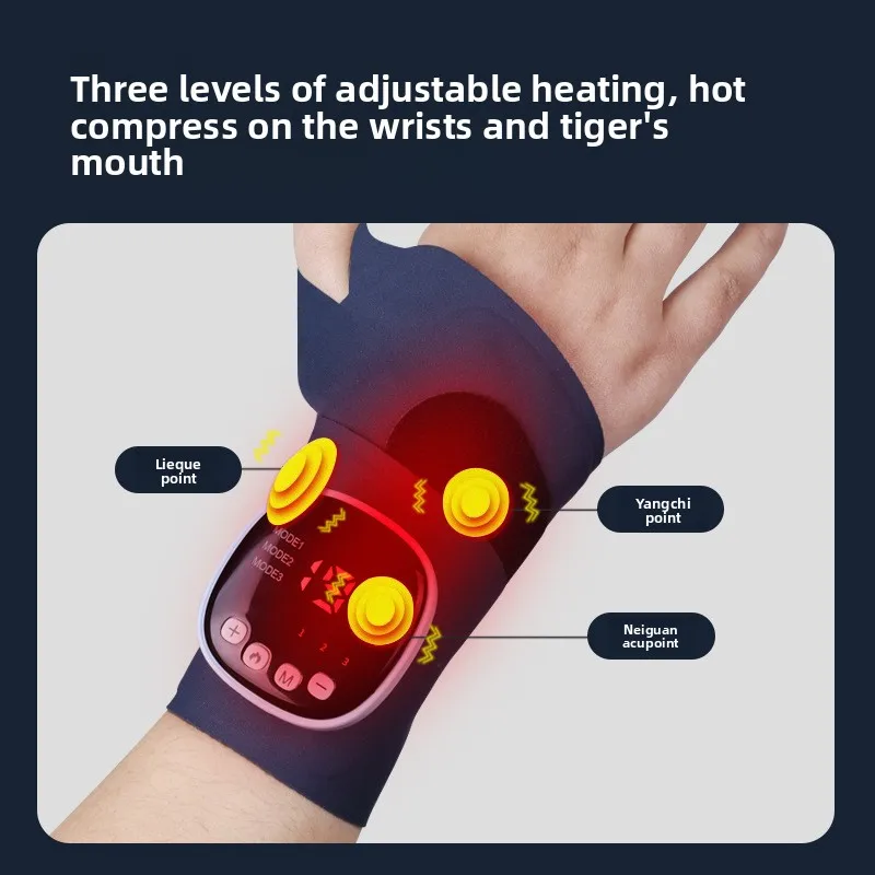 2026 Multi Level Heat Vibration Wrist Wrap Breathable Velcro For Office Sport Wrist Fatigue Relief