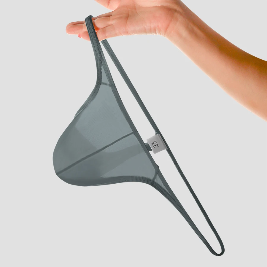 ملابس داخلية رجالية منخفضة الخصر بلون سادة على شكل حرف U قابلة للتمدد وضيقة ومثيرة على شكل حرف T تعرض الأرداف سراويل ثونغ قابلة للتنفس #5