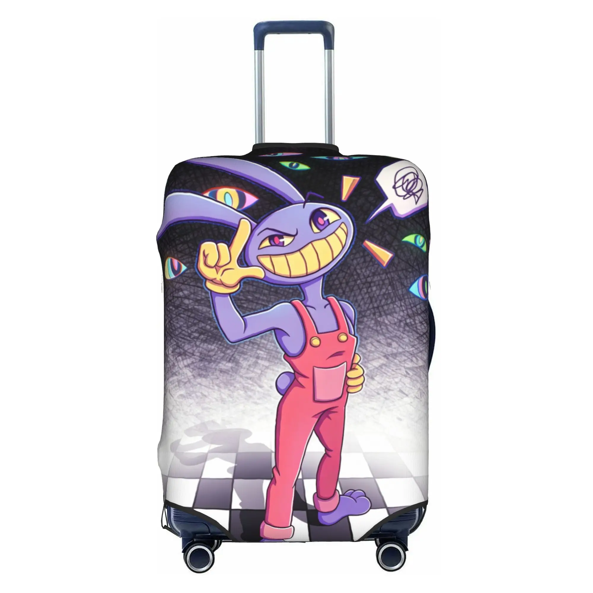 Custom Funny Jax D-Digitals Circus Luggage Cover Protector Dust Proof Anime Movie Travel Suitcase Covers