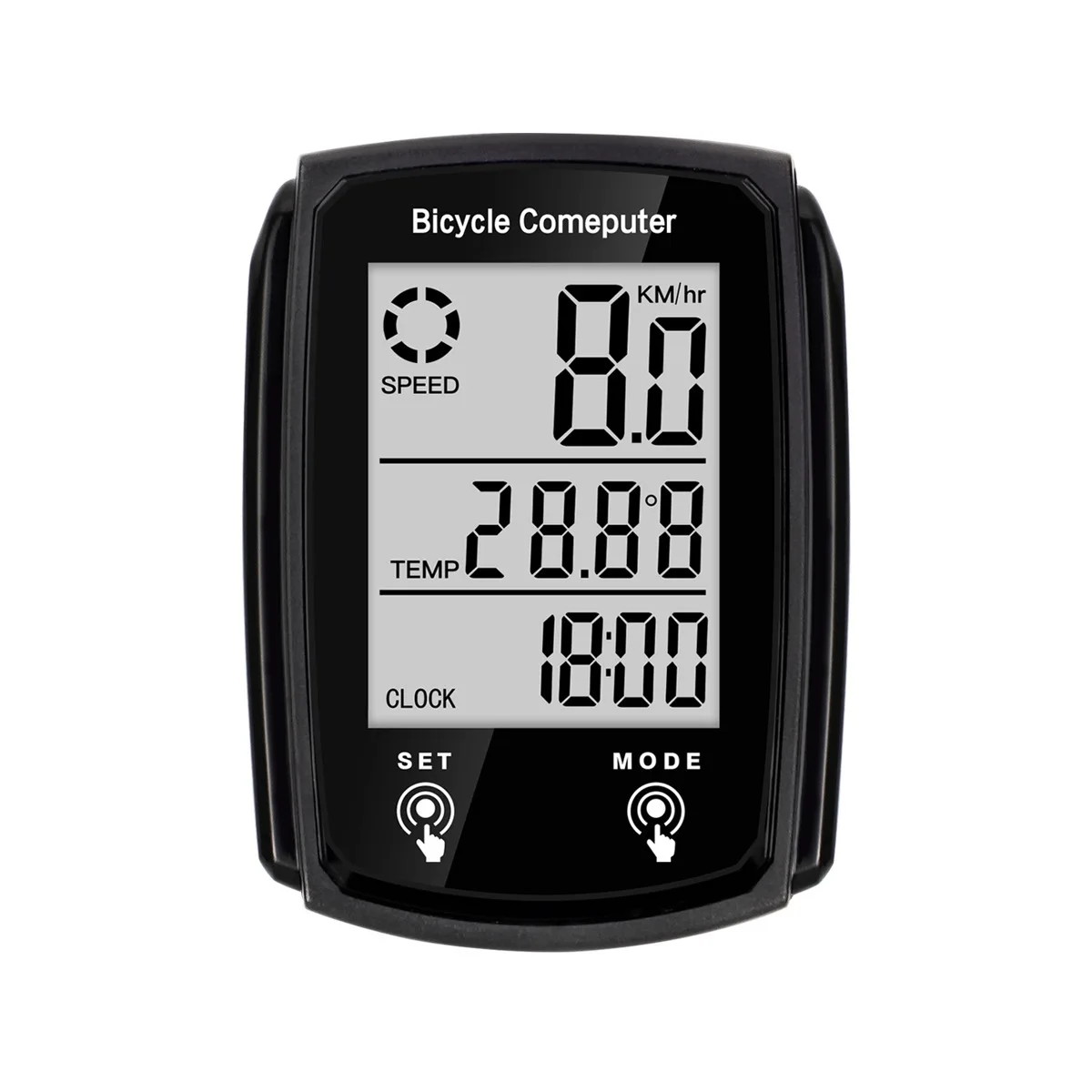Bicycle Bike LCD Computer Wired Cycling Speed Odometer English Waterproof Bike Accessories Backlit For Day/Night Cycling