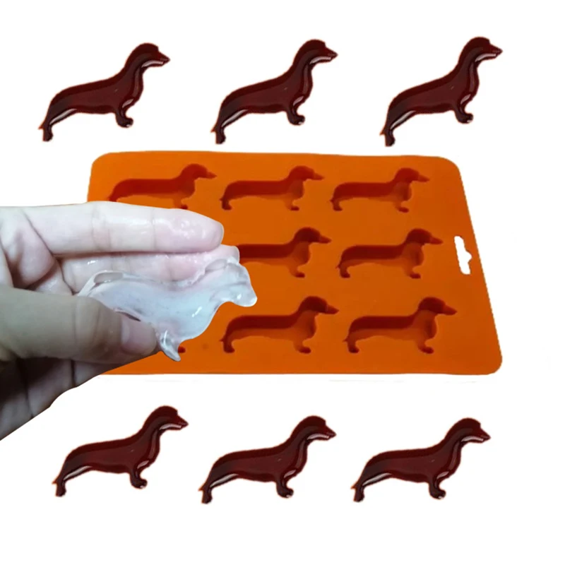 

3D Dachshund Ice Cube Mold Reusable Food Grade Ice Maker Chocolate Cake Molds Beer Ice Cube Mold For Summer Juice Wine