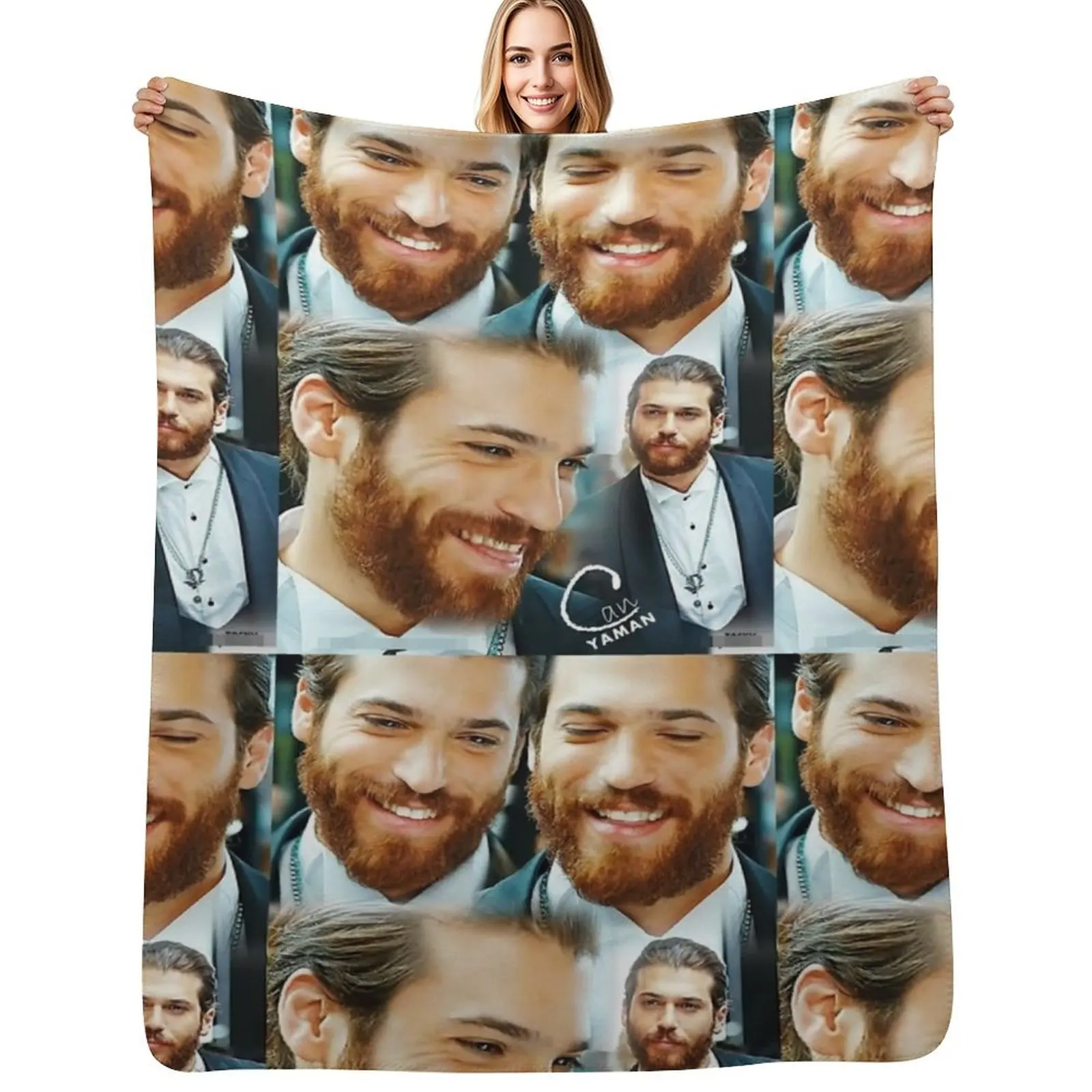 

Can yaman handsome Throw Blanket Polar blankets and throws manga decorative Blankets