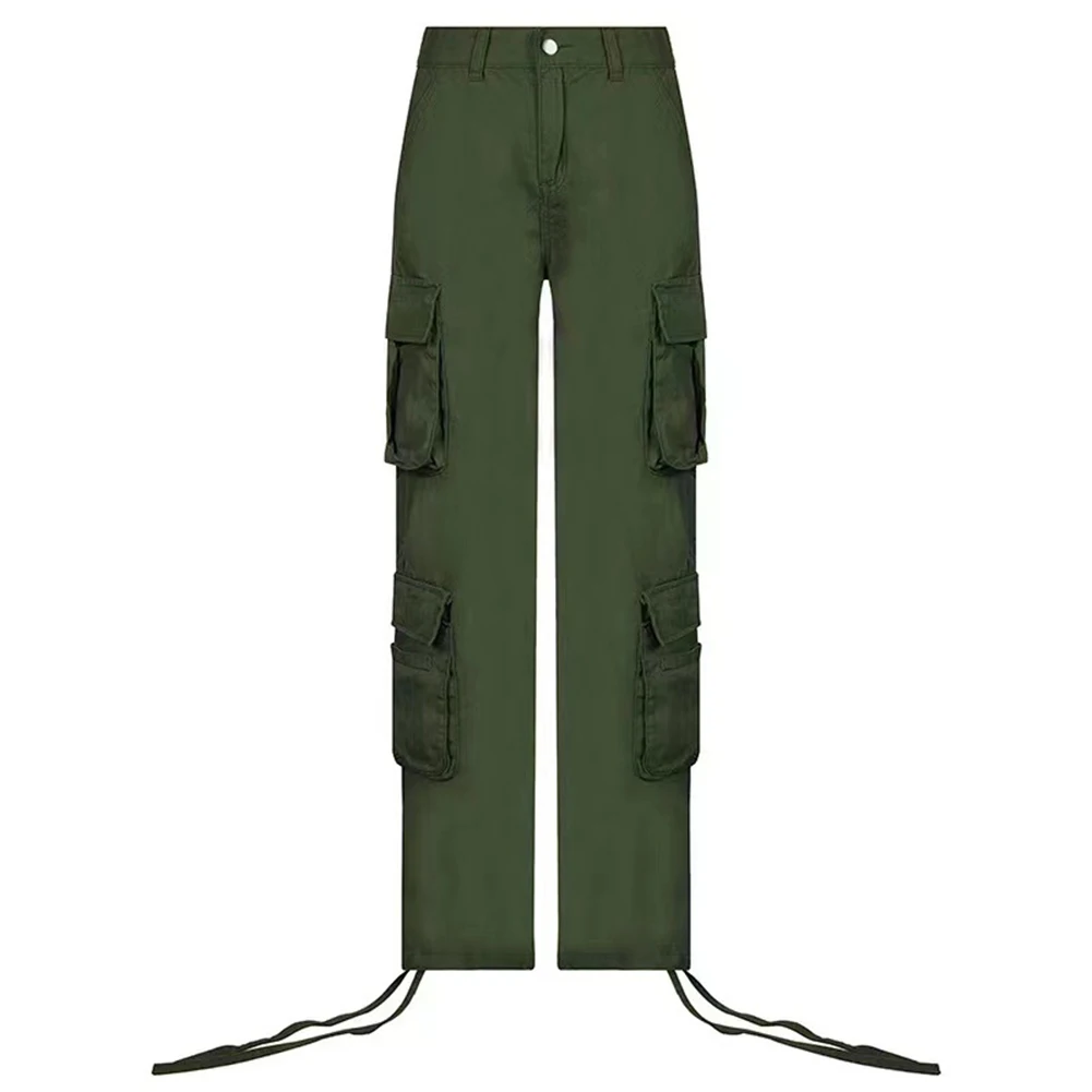 

Outdoor Activities L Light Grey Baggy Cargo Pants Fashion Vintage Women Trousers Casual Women's Pants Straight Leg Design