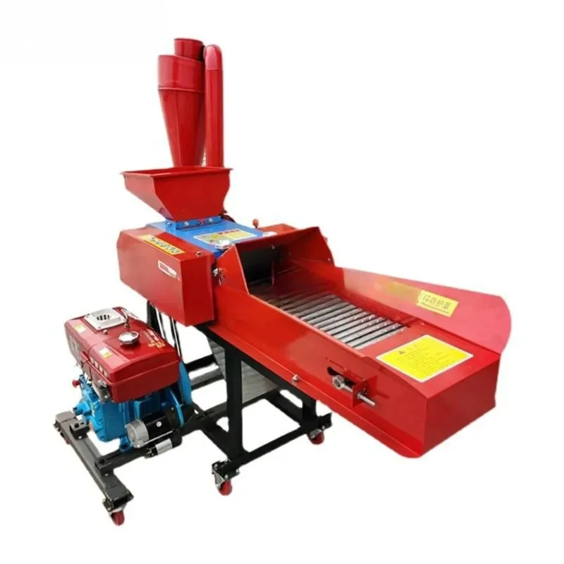 8HP Diesel Engine High Speed Chaff Grass Crusher Cutter Hay Cutting Kneading Machine for farm