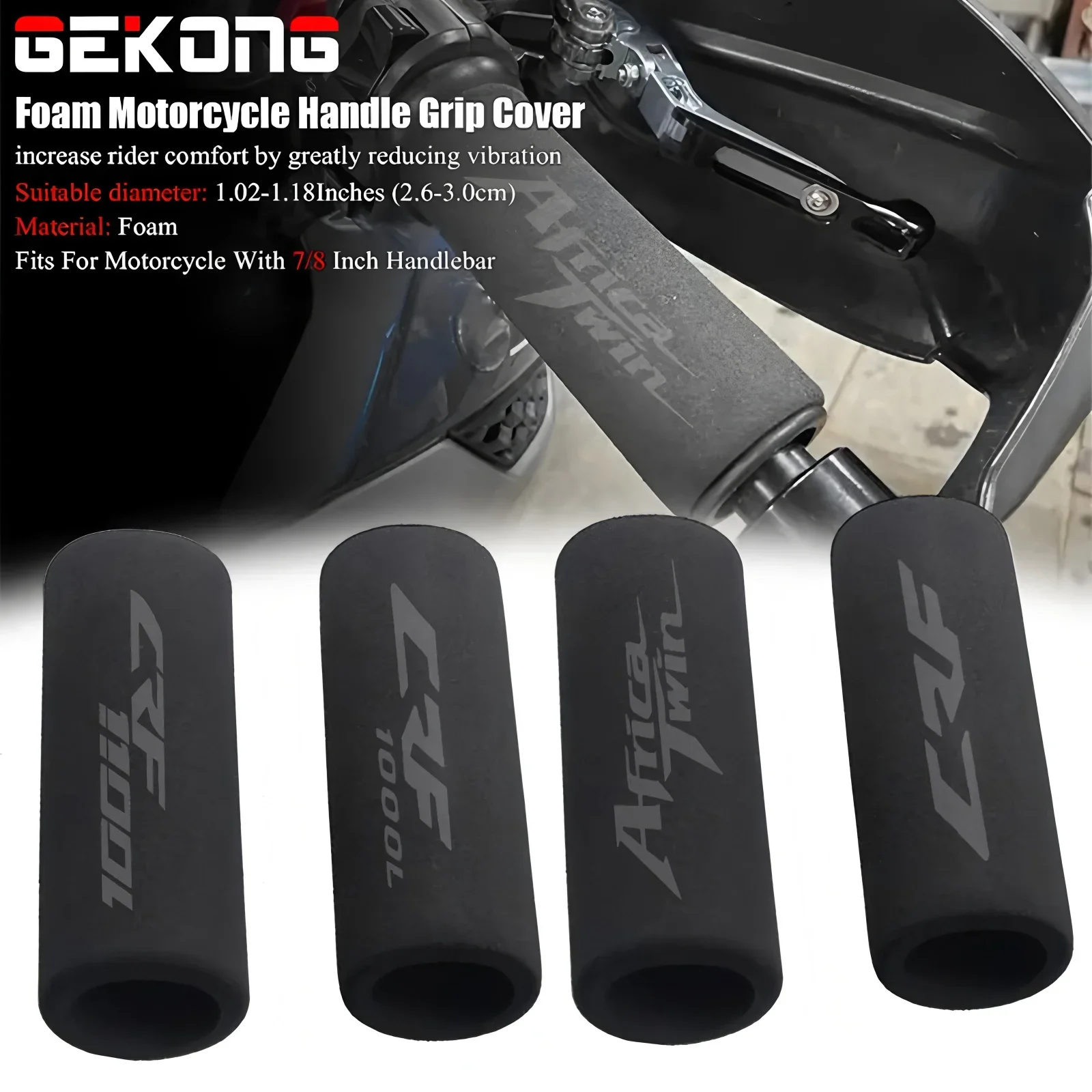 Motorcycle Grip Cover Shockproof Sponge Grip Non-slip Handlebar For CRF 1000 1100 L CRF1100L Africa Twin
