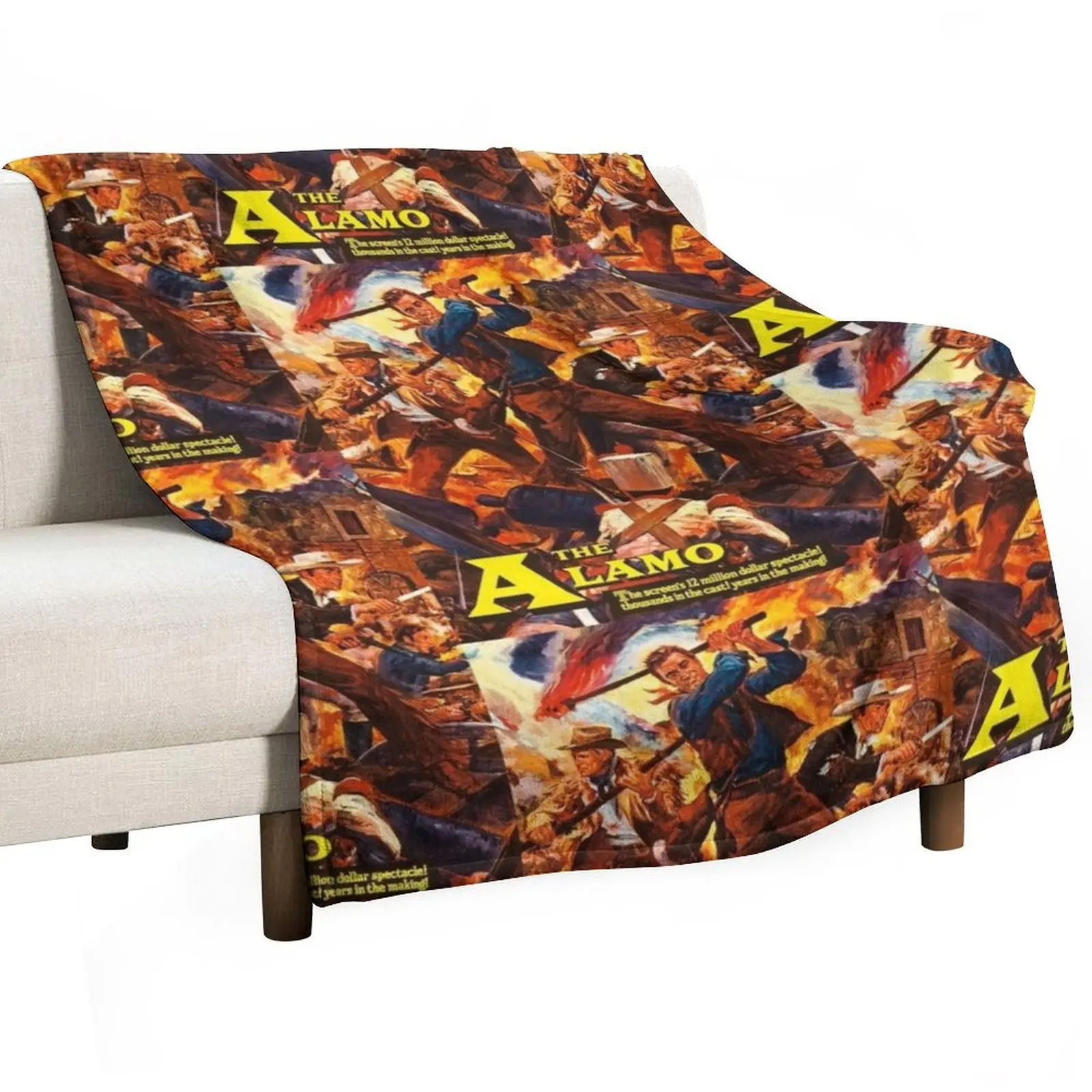 

The Alamo (1960) Poster Throw Blanket bed plaid Thermals For Travel Luxury Designer Moving Blankets