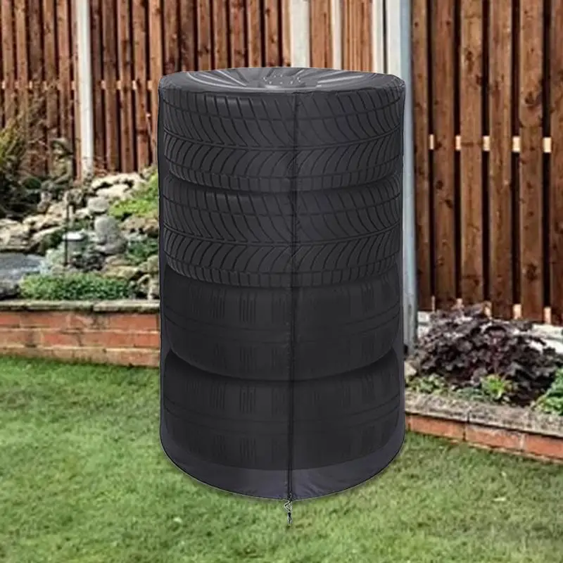 Tire Storage Cover Tire Covers For Trucks Oxford Cloth Large Tire Protector Dustproof Auto Wheel Tote Waterproof For Most