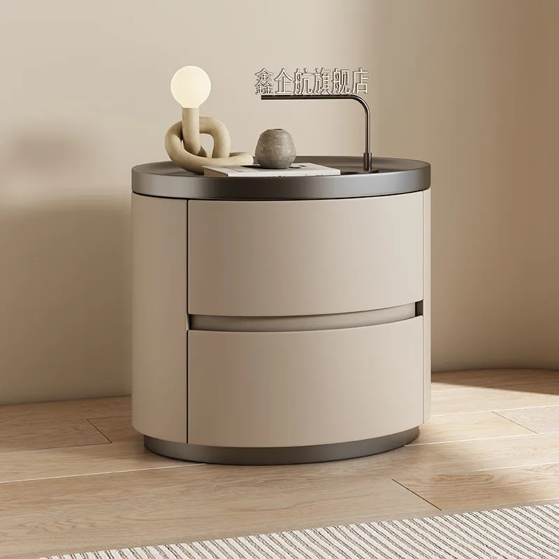 Luxury Bedroom Bedside Table Corner Filing Cabinets Coffee Decor Nightstand Space Saving Wood Mesitas De Noche Salon Furniture