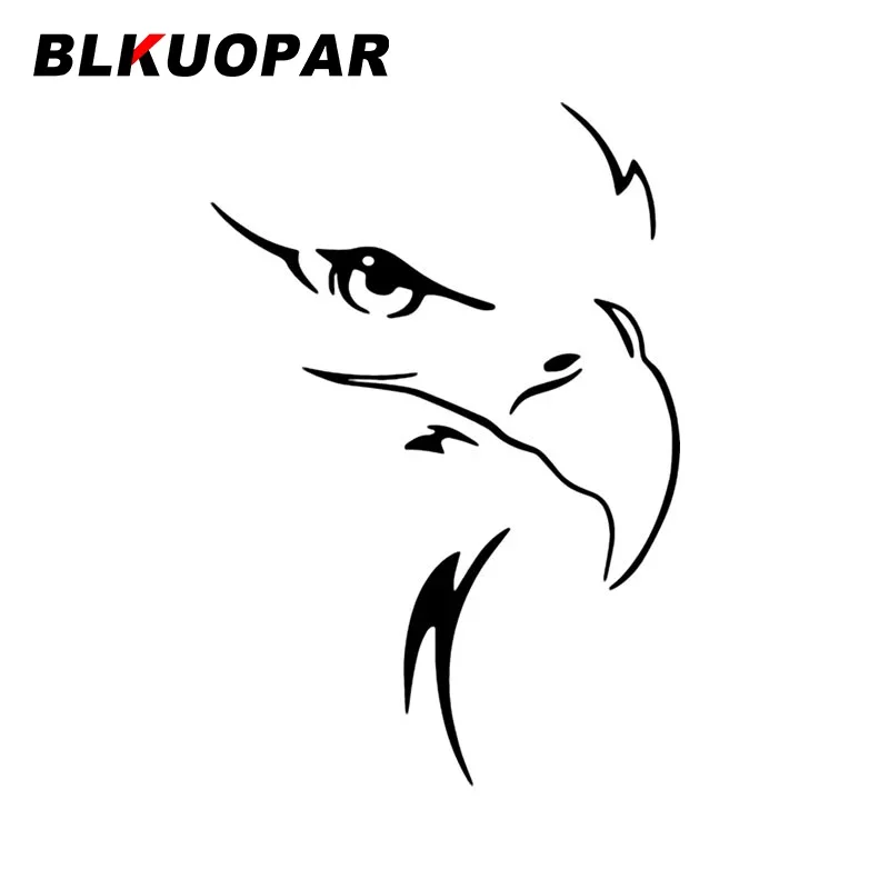 BLKUOPAR Eagle of Facial Contour Car Stickers Cute Animal Decal Waterproof Die Cut Surfboard Caravan Car Accessories