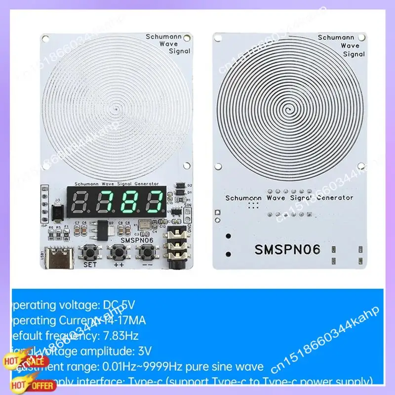 

CLCU 0,01 Гц-9999 Гц Синусоида Регулируемый генератор волн Шумана Генератор сигналов 4-значный цифровой трубчатый зеленый дисплей