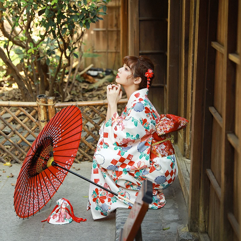 Sakura Season Improved Kimono Women's Style Divine Girl Kimono Japanese Style Photography Costume Stage Performance Wear