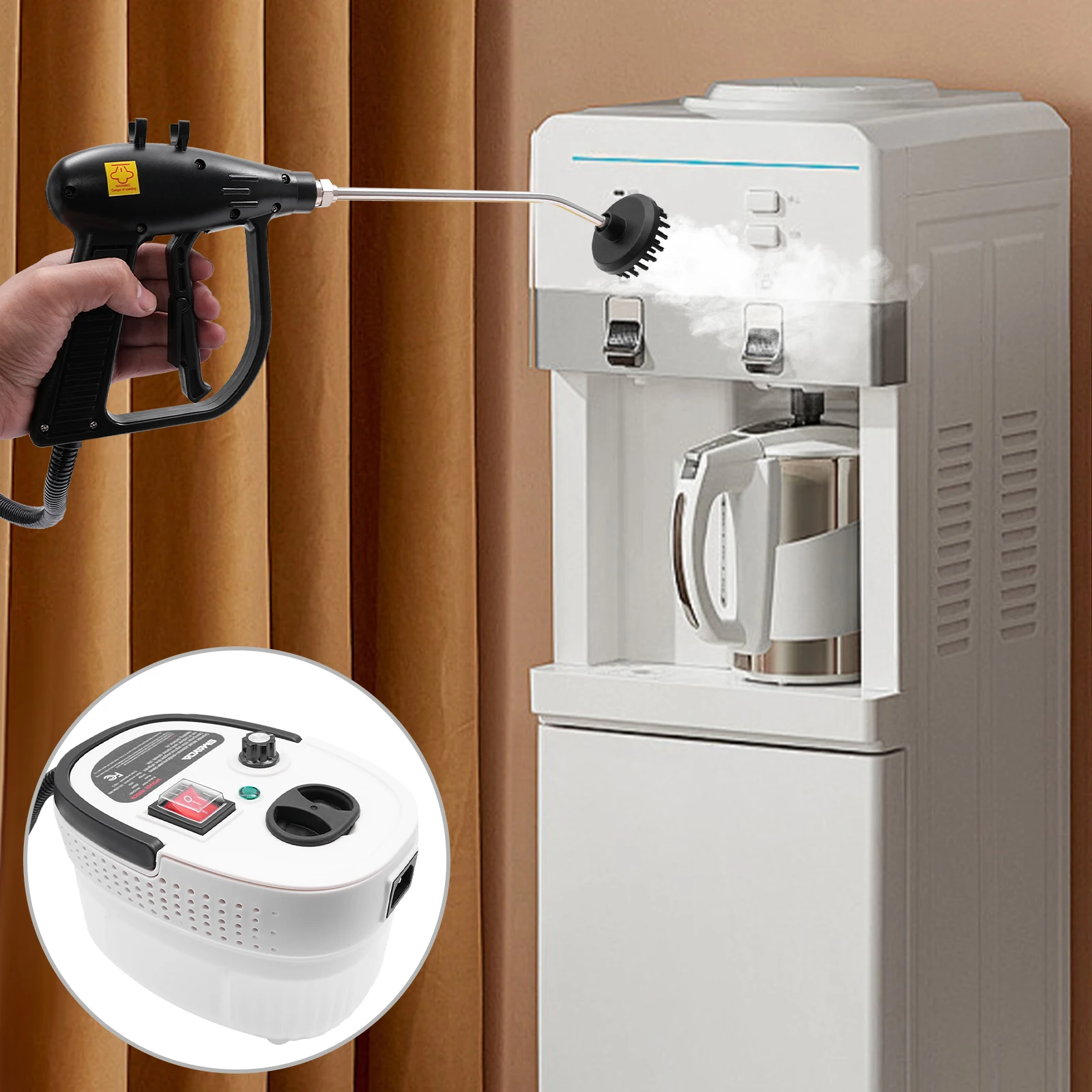 Steam Cleaning Machine High Pressure Steam Cleaner 2500W 1.2L Multipurpose Steam Cleaning Machine 110V