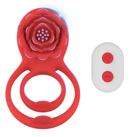 Rose Penis Ring Vibrator for Women G Spot Nipple Clitoral Stimulator Penisring Delay Ejaculation Sex Toys for Couples 18+