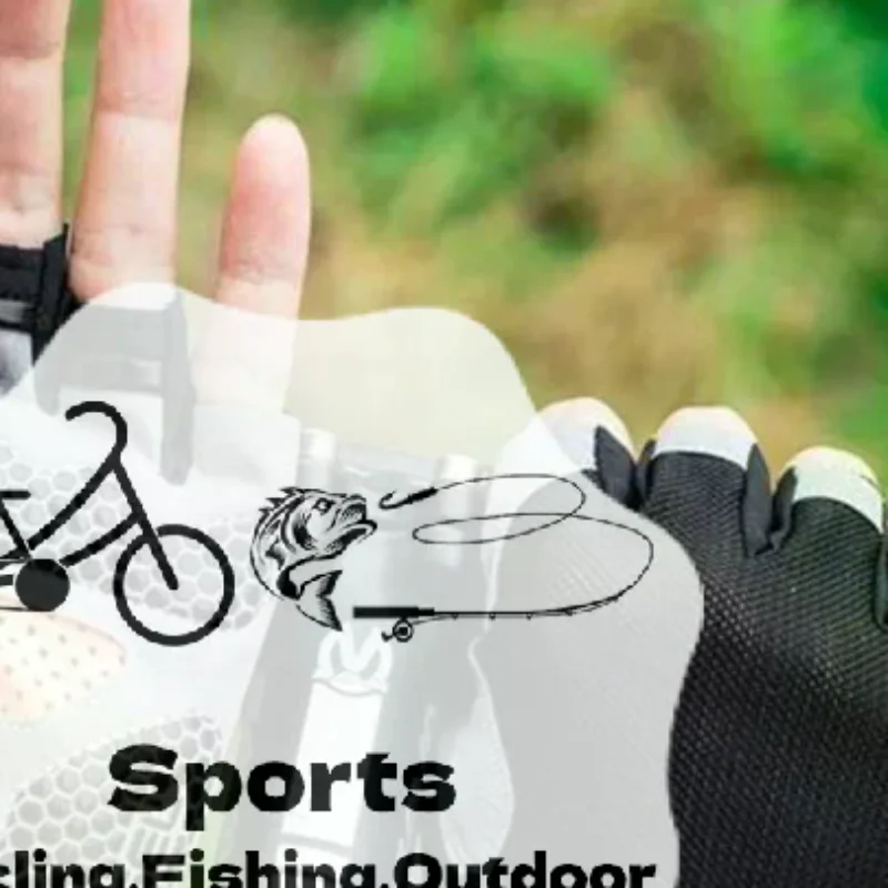 Half Finger Cycling Gloves Men Women Anti Slip Shock Breathable Summer Bicycle Fingerless Sports Gym Training Bike