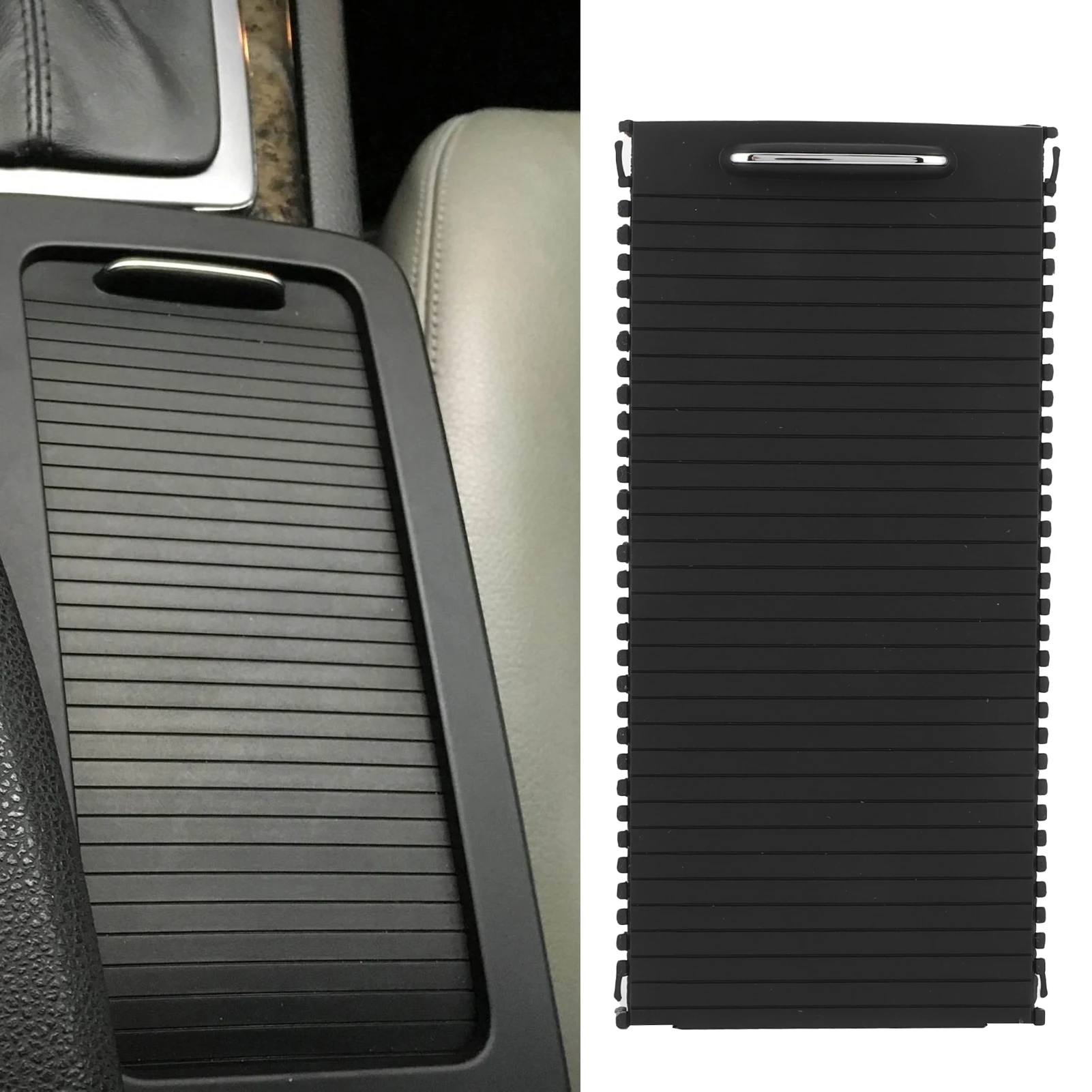 New A20468076079051 Center Console Roller Blind Cover Easy To Install Wear Resistant Scratch Proof Rubber for C‑Class E‑Class