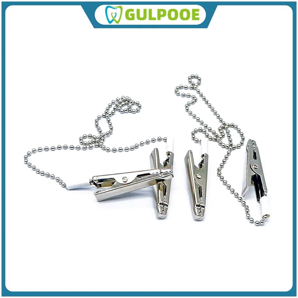 GULPOOE Diş Eşarp Klip Önlükler Ağız Malzemeleri Malzeme Eşarp Klipsi/Peçete Tutucular/Bahar Halat Diş Hekimliği Malzemesi Diş Aletleri