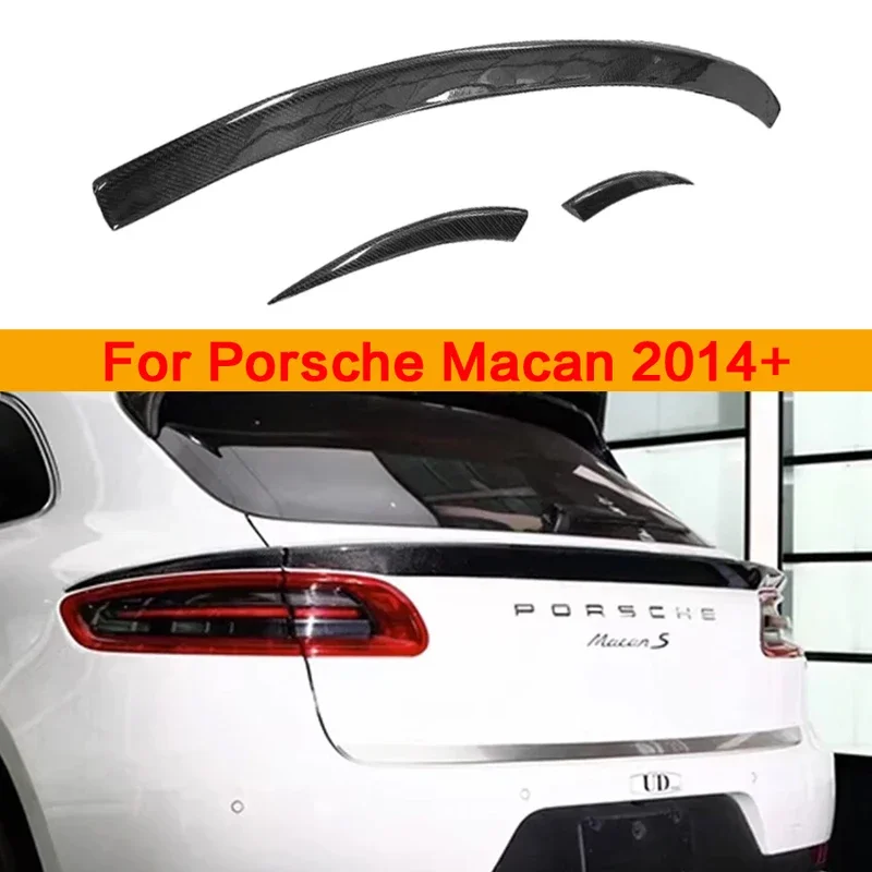 

For Porsche Macan Carbon Fiber Spoiler Rear Roof Trunk Spoiler Boot Middle Wings Car Styling Car Accessories upgraded body kit