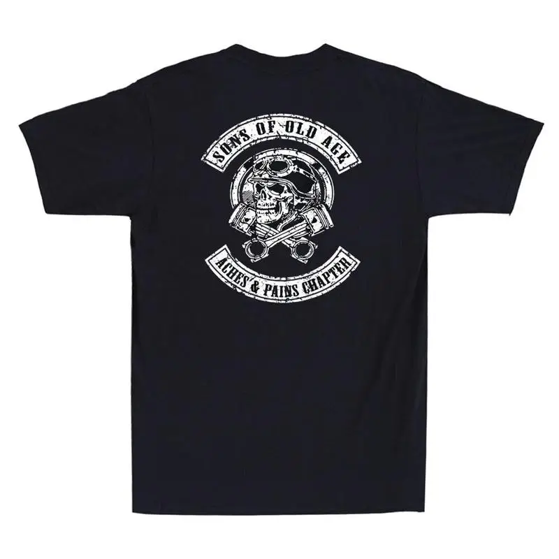 Sons Of Old Age Aches And Pains Chapter On Back Funny Vintage Men'S T Shirt
