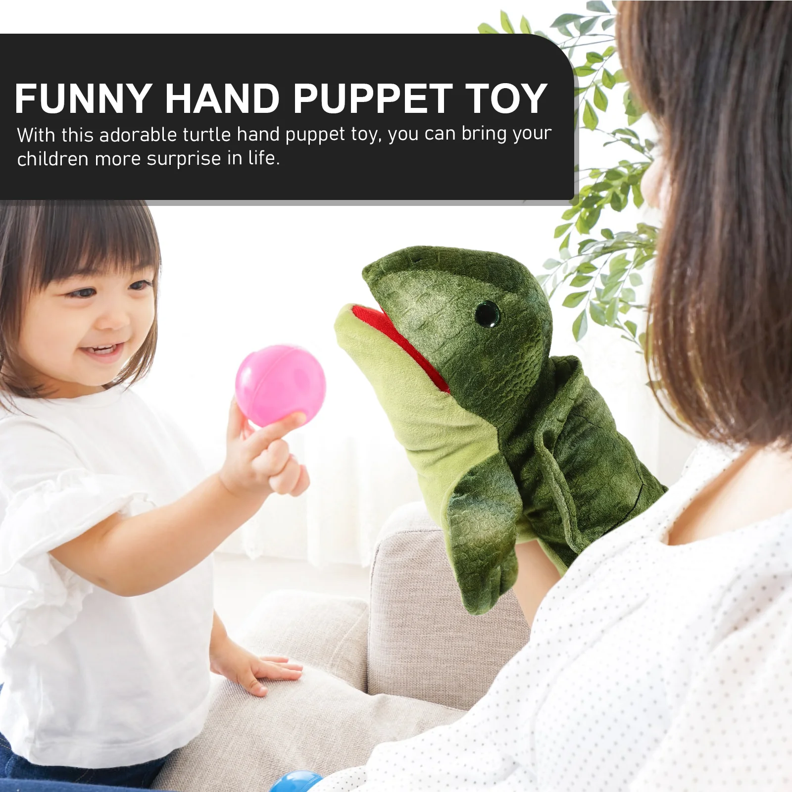 Puppet Toy for Kids Decorative Hand Toys Puppets Cotton Turtle Parent-child The Animal