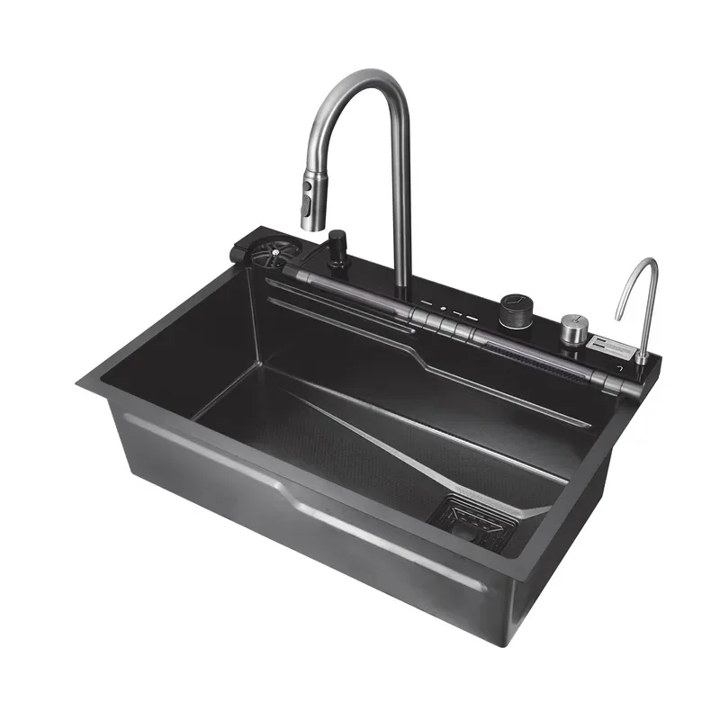 for Modern Smart Kitchen Sink with Multi Function Touch Control Digital Display Small Basin for Modern Homes