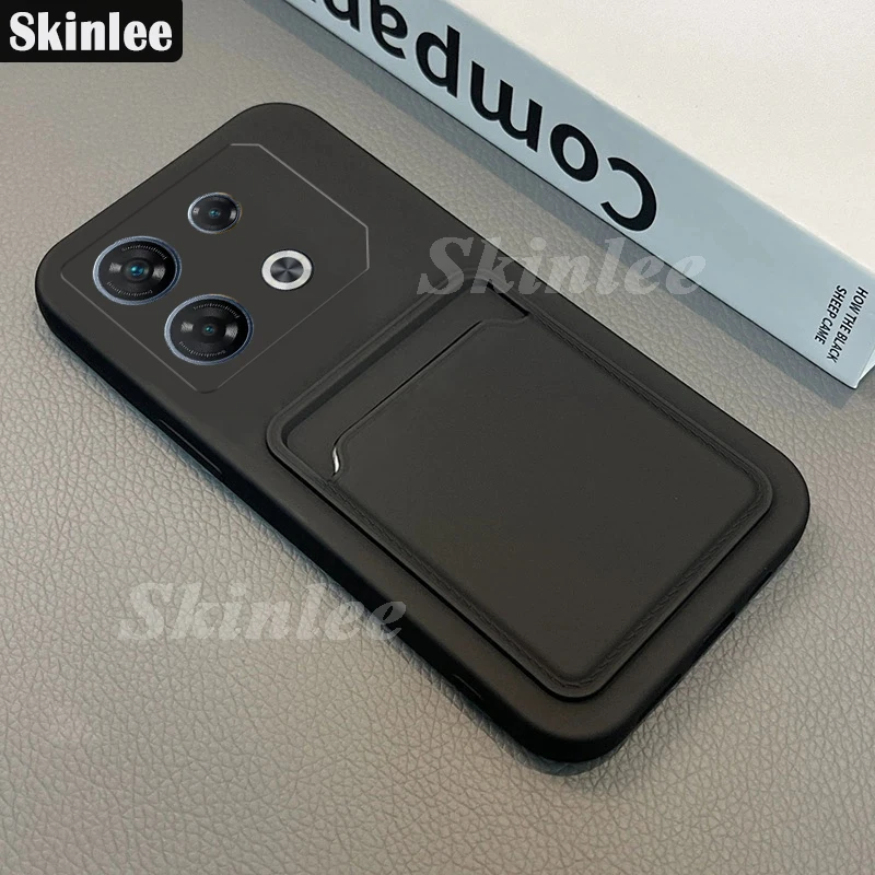 Skinlee For Infinix GT 10 Pro 5G Case Insertable Card Bag Silicone Cover For Infinix GT 10 Pro Shockproof Back Coque