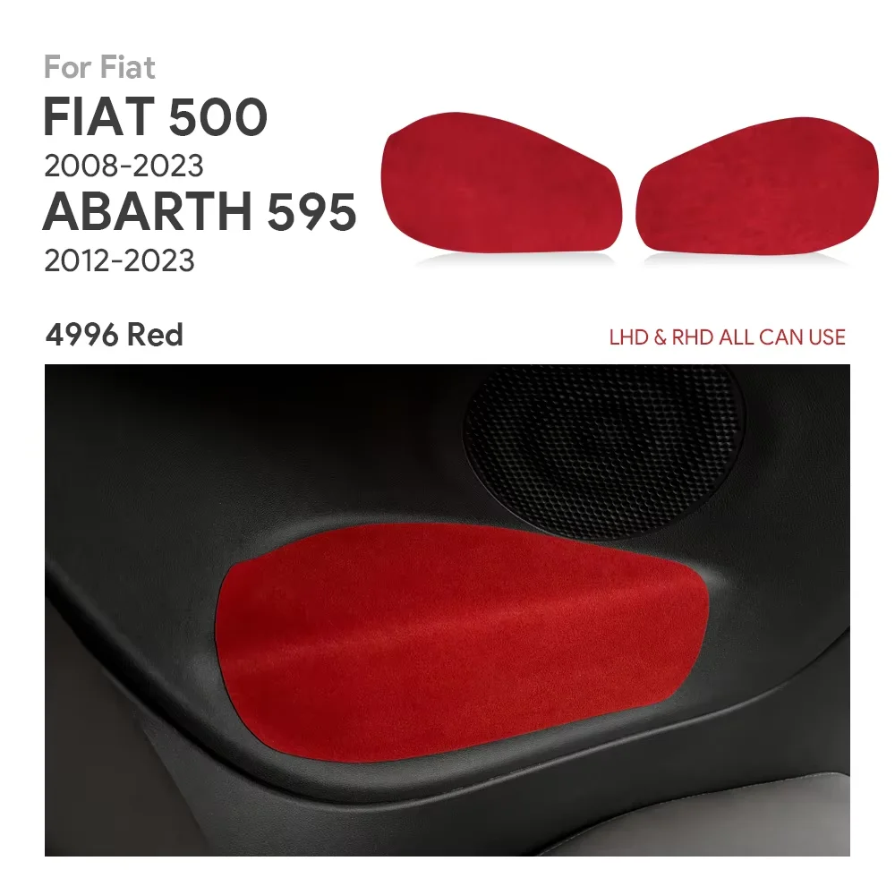 Italian Top Suede Rear Armrest Sticker For Fiat 500 2008 2009 2010 2011 For Abarth 595 2012 2013 2014 2015 2016-2021 2022 2023