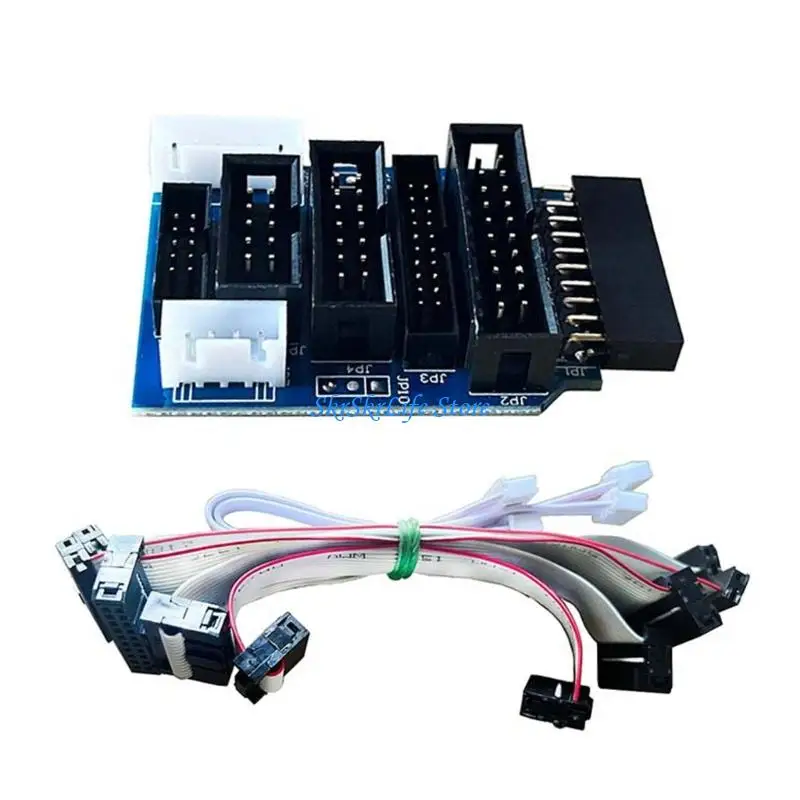 

E65E Compatible for JTAG V 8 V 9 Debug Adapter Converter Module With 7 Ribbon Cables Ensuring Stable Transmission
