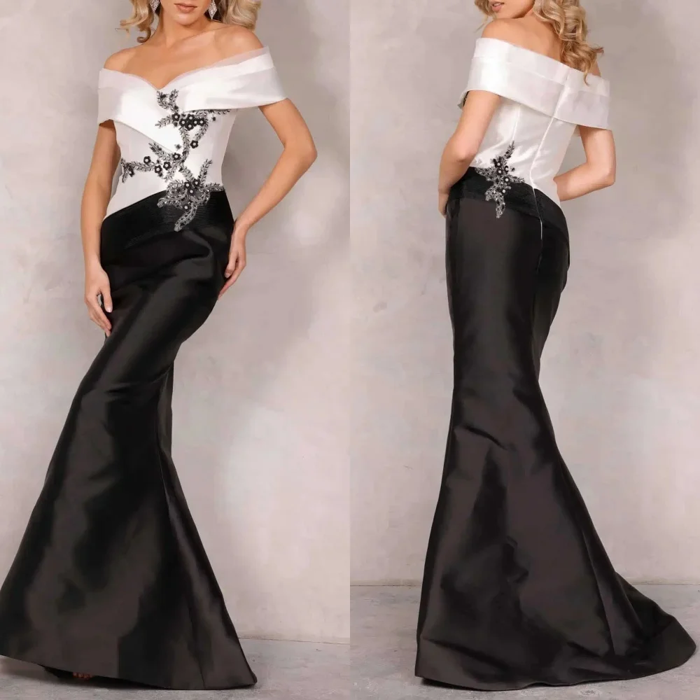 

Customized Intricate Applique Beading Sequined Mermaid Off-the-shoulder Long Dresses Bespoke Occasion Dresses Sizes Available